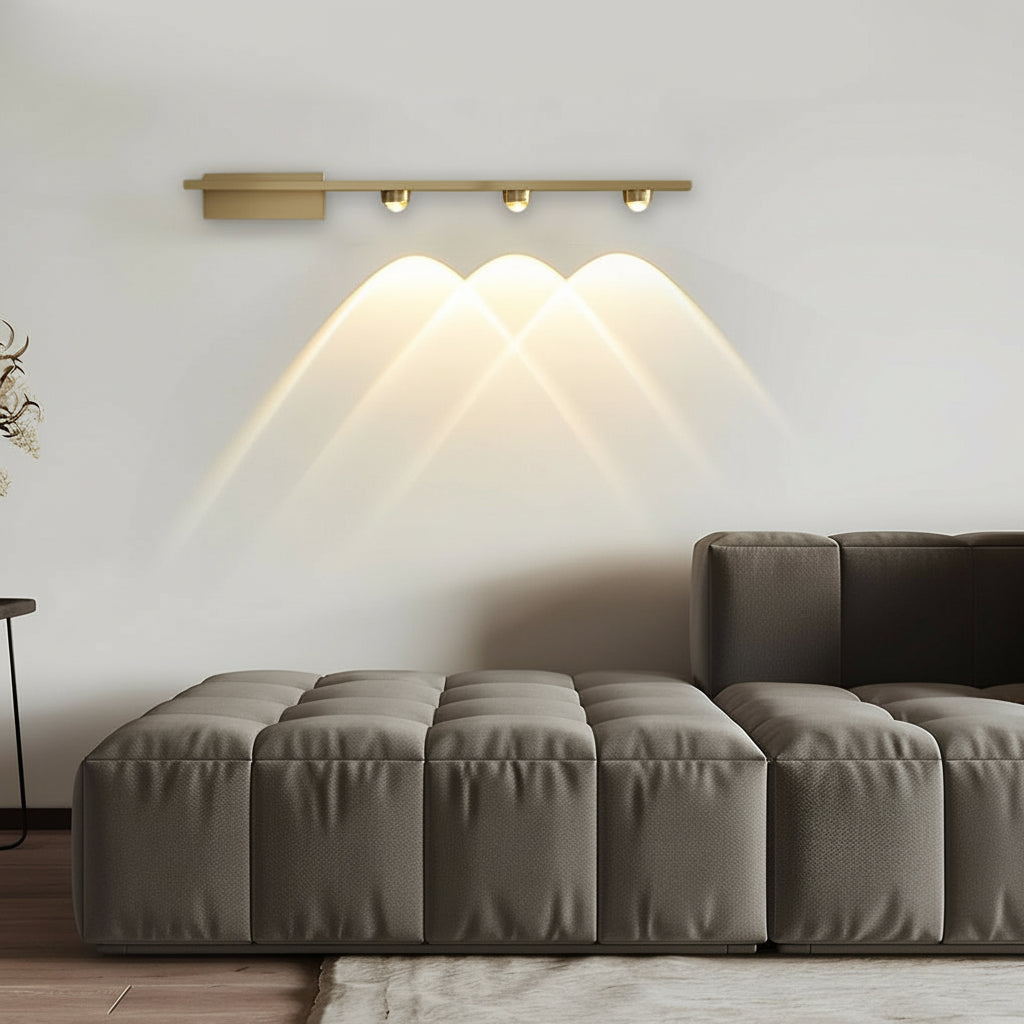 Modern Copper Wall Washer | LED Projection Sconce (3-Light/4-Light)