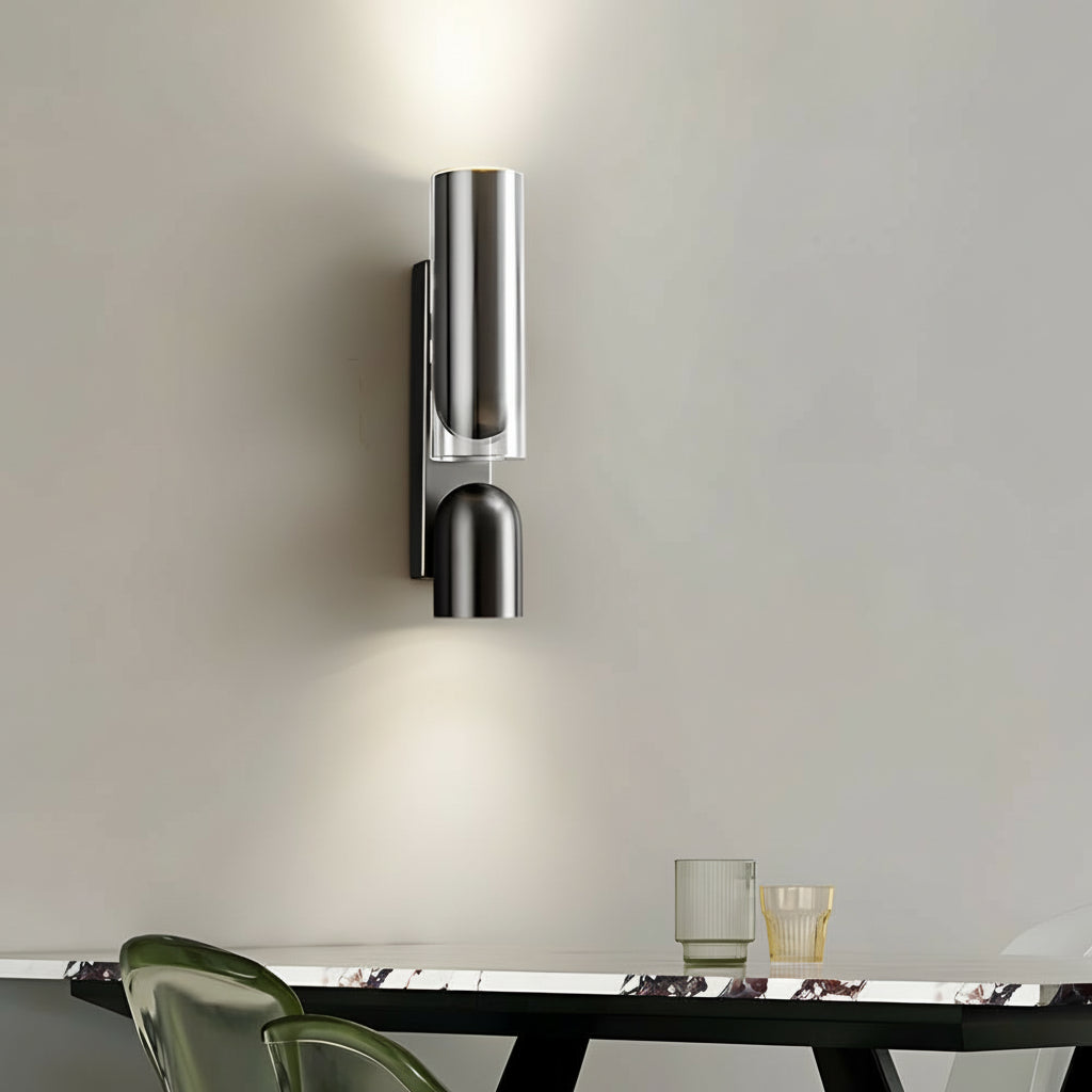 Adjustable Wall Sconce | Cylinder Rotatable Iron GU10 30cm / 12in Up Down - Bedside Reading Light
