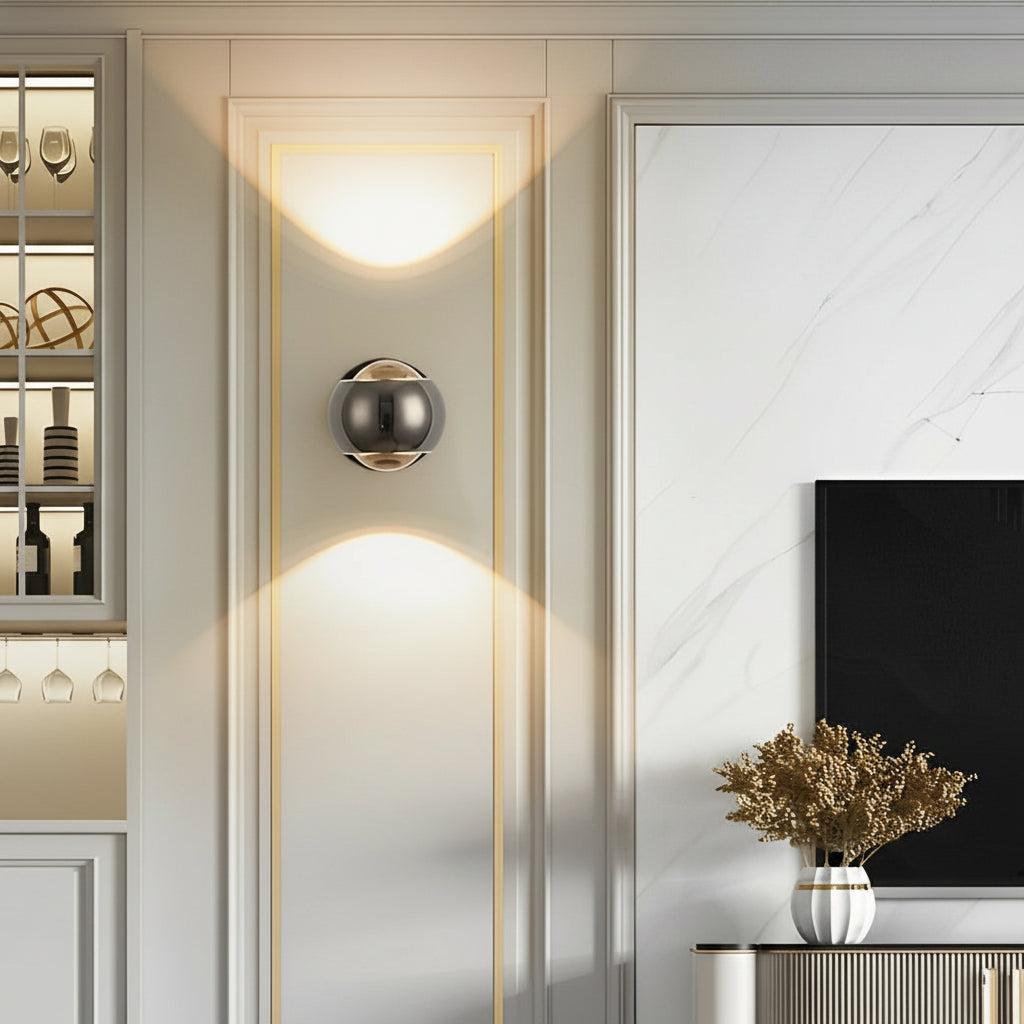 LED Wall Washer Sconce | Round Up Down Aluminum 7W 10cm / 4in Modern Art Gallery Light