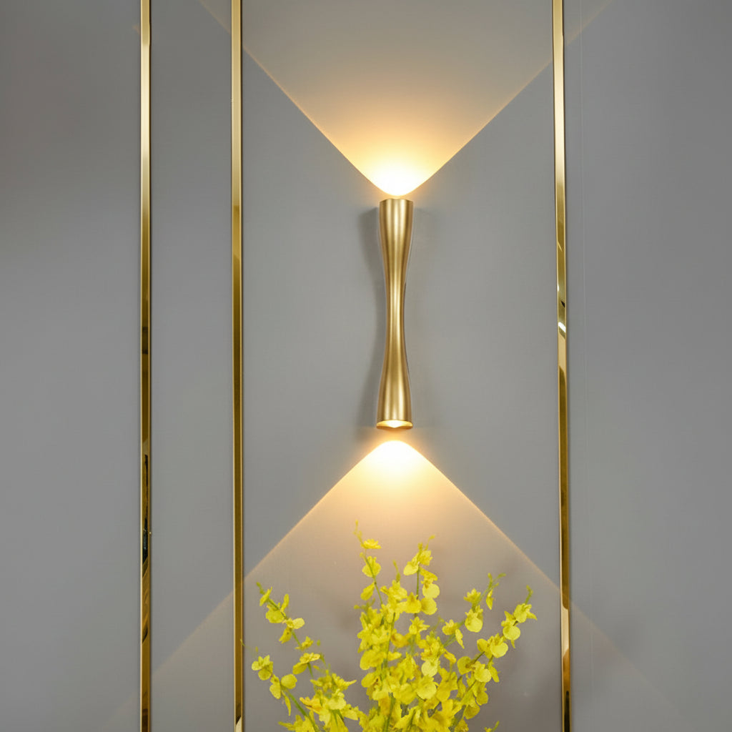 Modern Electroplated LED Wall Sconce | Up/Down Waterproof Outdoor Light (9"/14")