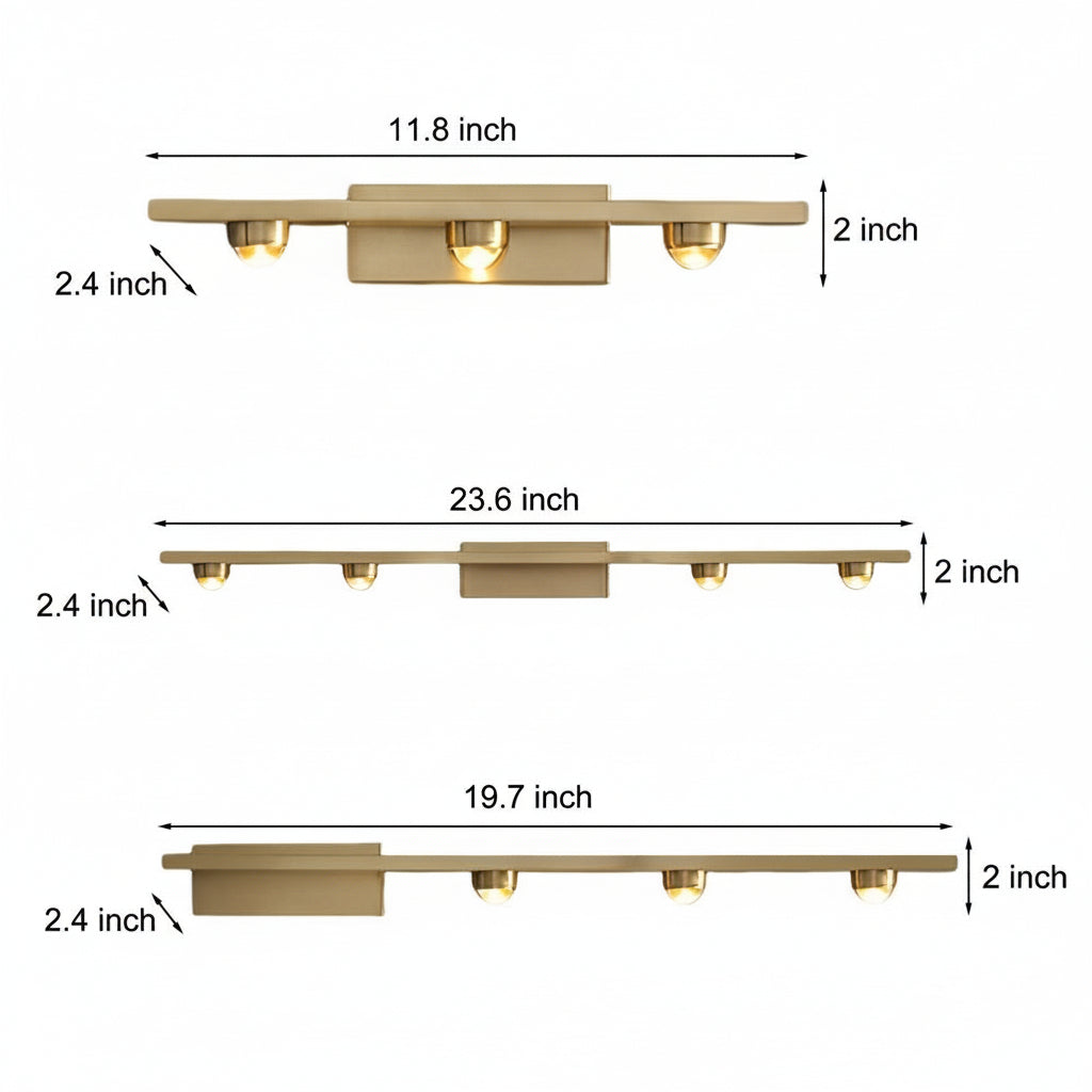 Modern Copper Wall Washer | LED Projection Sconce (3-Light/4-Light)