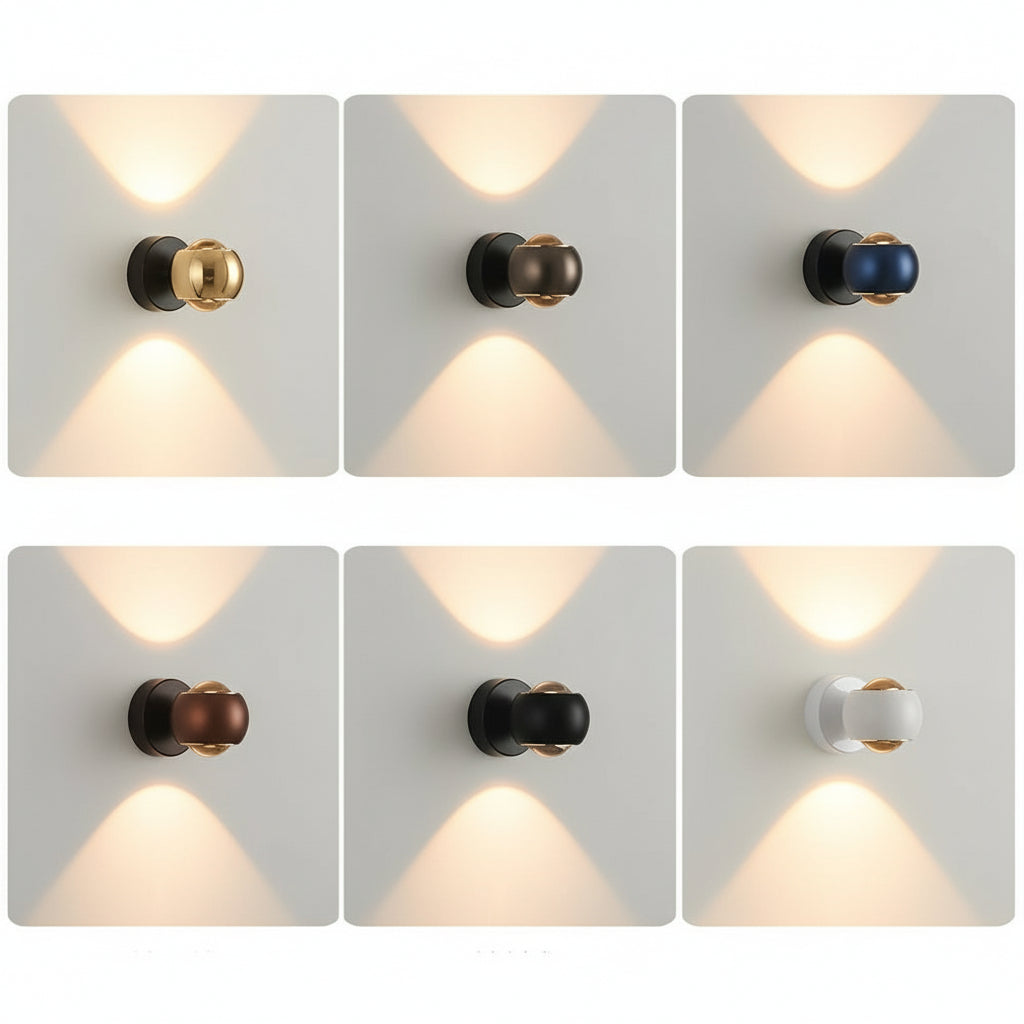 LED Wall Washer Sconce | Round Up Down Aluminum 7W 10cm / 4in Modern Art Gallery Light